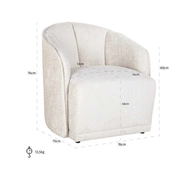 Fauteuil Maryse cream fusion Richmond Interiors 6