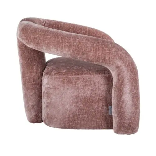 Fauteuil Dana rose chenille Richmond Interiors 6