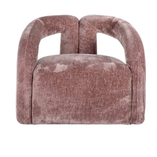 Fauteuil Dana rose chenille Richmond Interiors 1