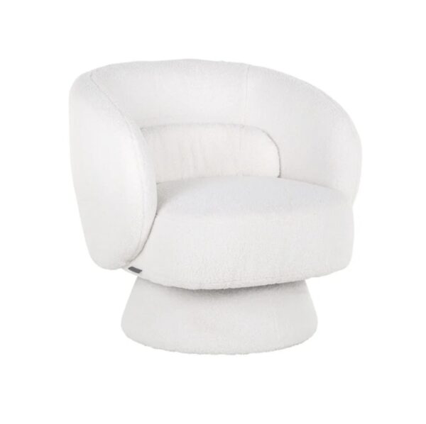 Fauteuil pivotant Senna blanc bouclé Richmond interiors