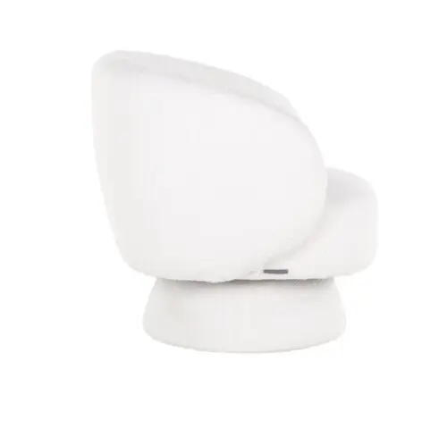 Fauteuil pivotant Senna blanc bouclé Richmond interiors 2