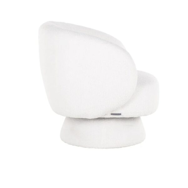 Fauteuil pivotant Senna blanc bouclé Richmond interiors 2