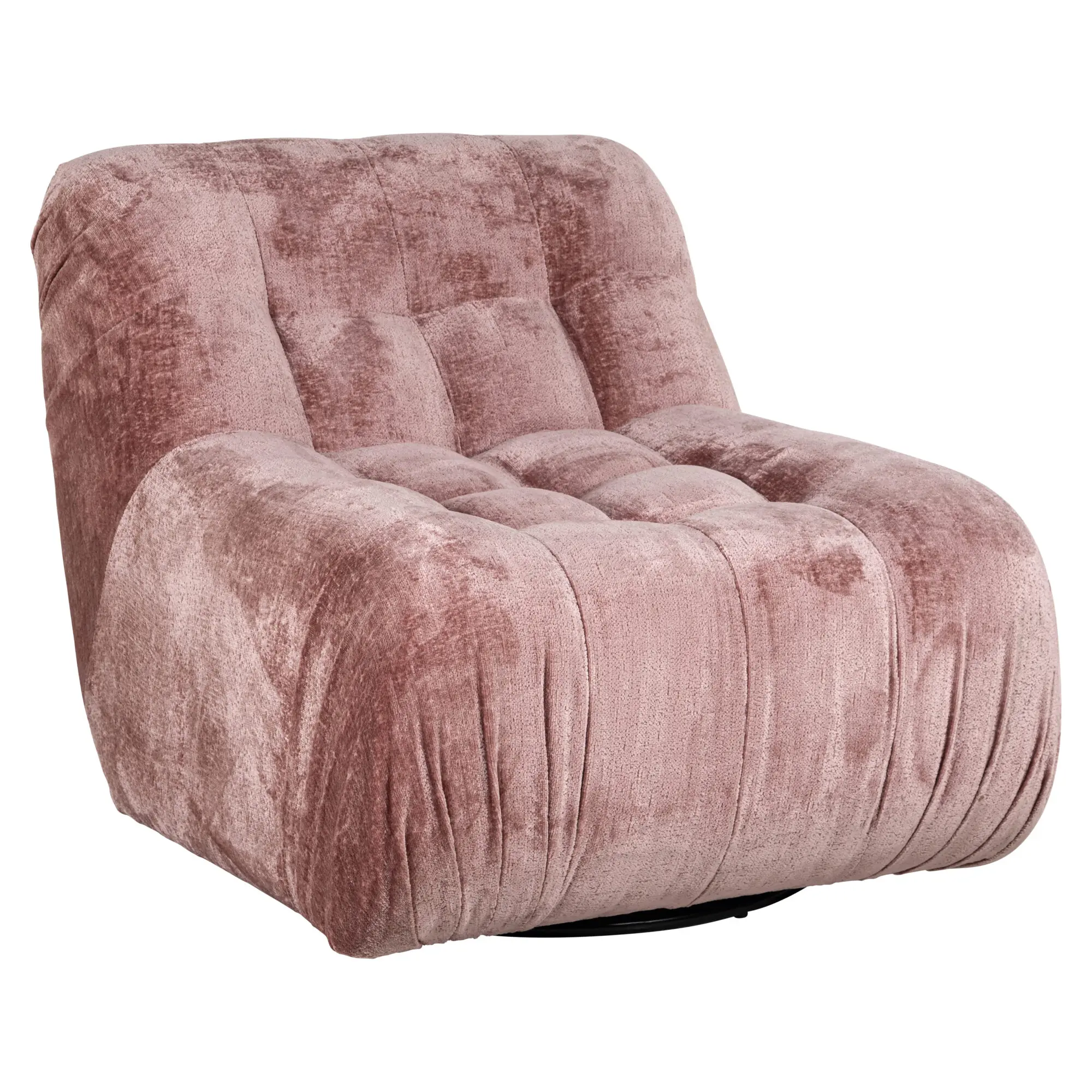 Fauteuil pivotant Rosy rose chenille Richmond interiors