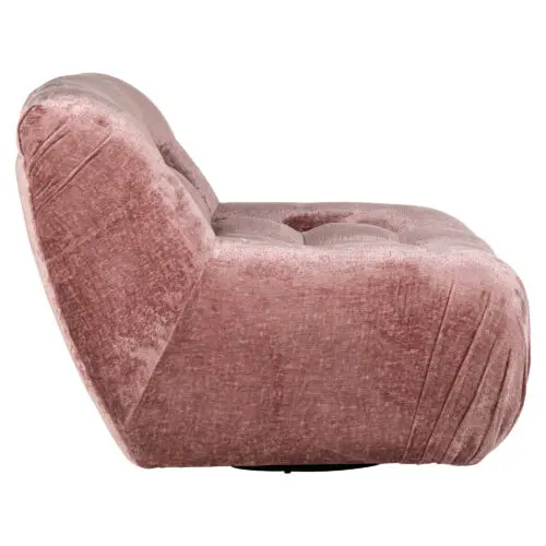 Fauteuil pivotant Rosy rose chenille Richmond interiors 5