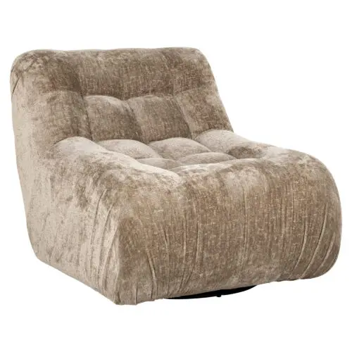 Fauteuil pivotant Rosy taupe chenille Richmond Interiors