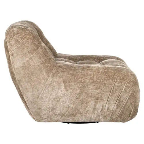 Fauteuil pivotant Rosy taupe chenille Richmond Interiors 5