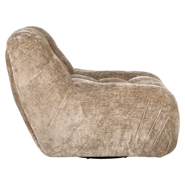 Fauteuil pivotant Rosy taupe chenille Richmond Interiors 5