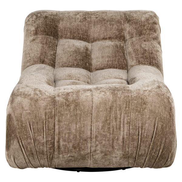 Fauteuil pivotant Rosy taupe chenille Richmond Interiors 3