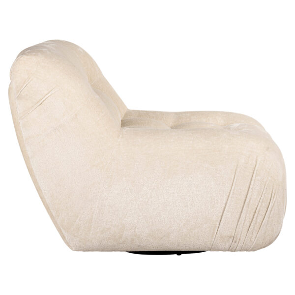 Fauteuil pivotant Rosy blanc chenille Richmond Interiors 5