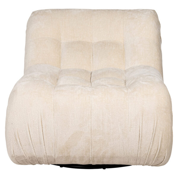 Fauteuil pivotant Rosy blanc chenille Richmond Interiors 3