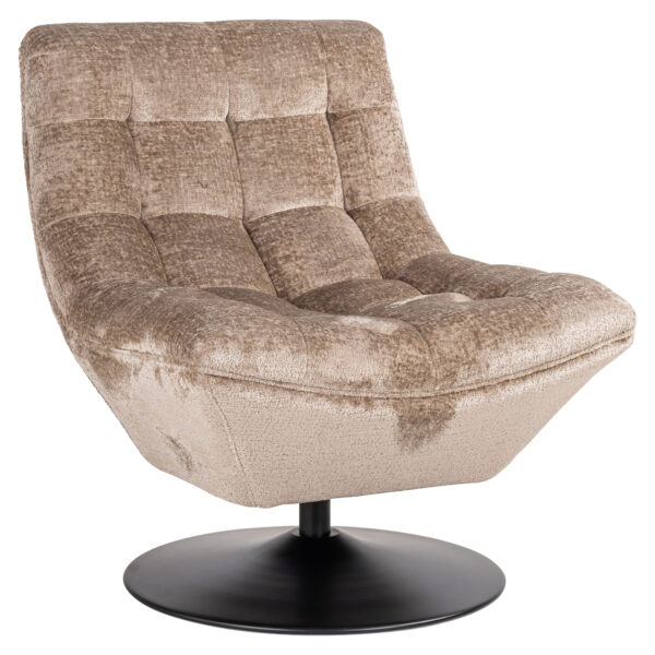 Fauteuil pivotant Sydney taupe chenille Richmond interiors