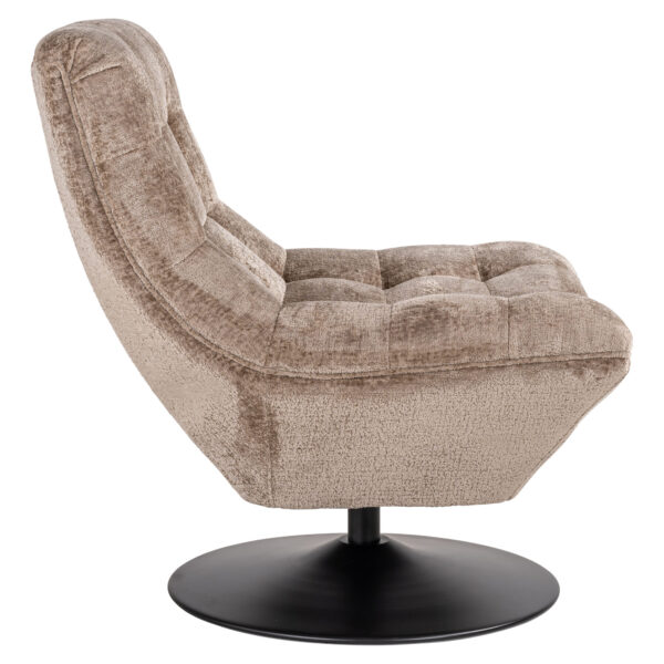 Fauteuil pivotant Sydney taupe chenille Richmond interiors 2