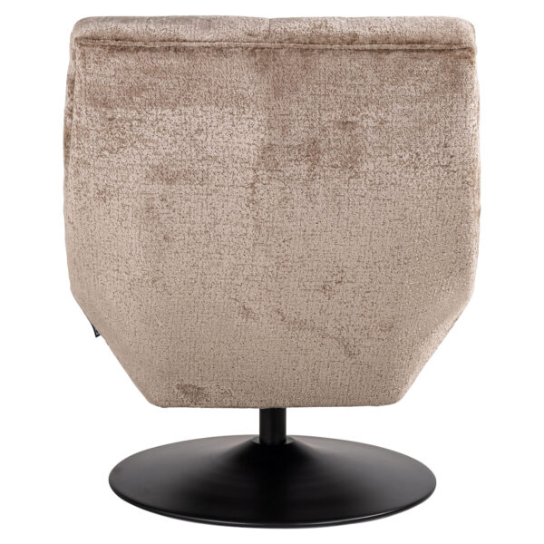 Fauteuil pivotant Sydney taupe chenille Richmond interiors 3