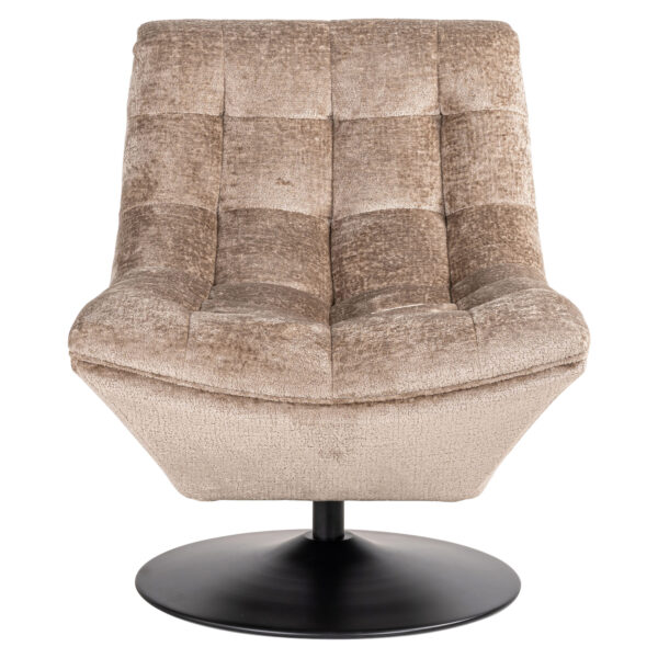 Fauteuil pivotant Sydney taupe chenille Richmond interiors 4