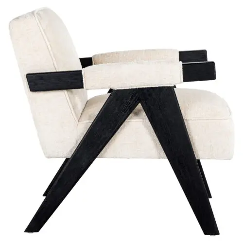 Fauteuil Cooper blanc chenille Richmond Interiors 1