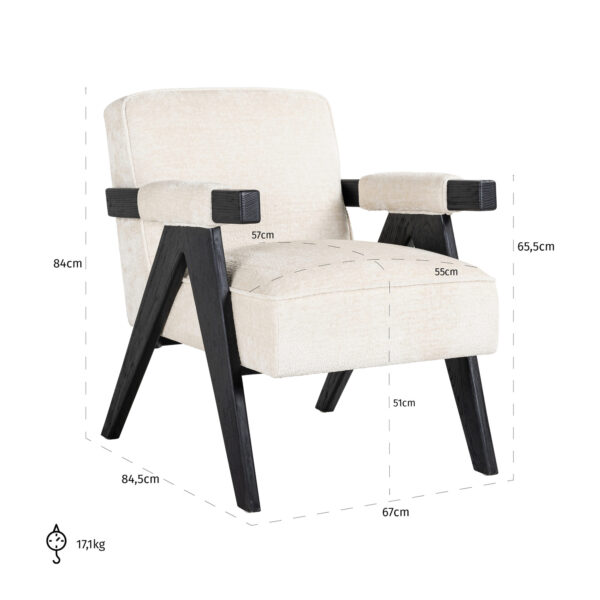 Fauteuil Cooper blanc chenille Richmond Interiors 6