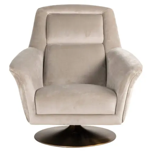 Fauteuil pivotant Nora kaki Richmond Interiors velours 2