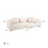 Canapé Lusso 3 places Richmond Interiors beige chenille 5