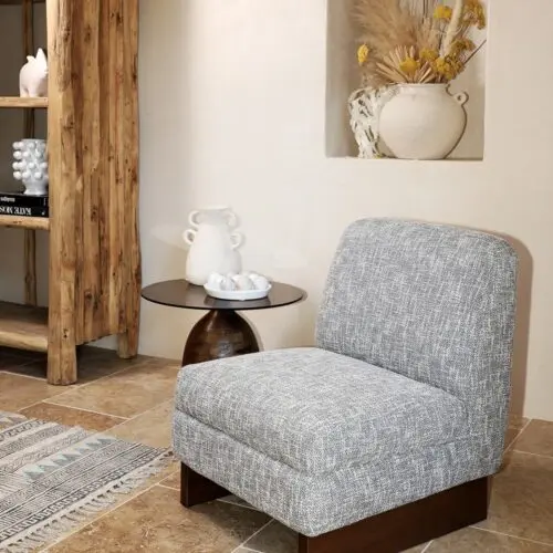 Fauteuil gris Fauteuil Oslo gris chiné Athezza