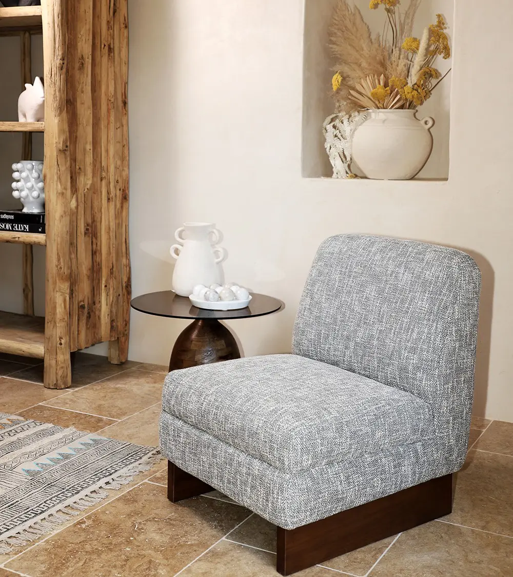Fauteuil Oslo gris chiné Athezza