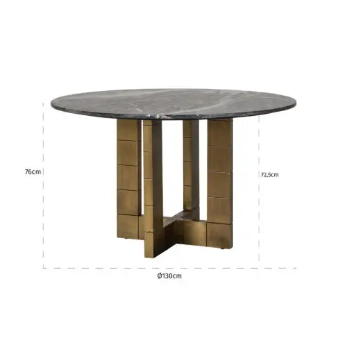 Table à manger ronde Collada Richmond interiors D130 3