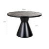 Table à manger ronde Russel Richmond Interiors D120 2