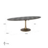 Table à manger ovale Luxor diamant Richmond Interiors 230 4