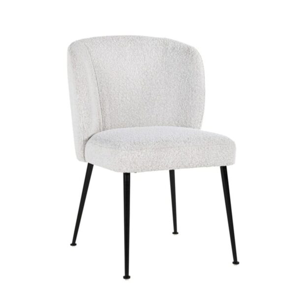 Chaise Fallon blanc bouclé Richmond Interiors