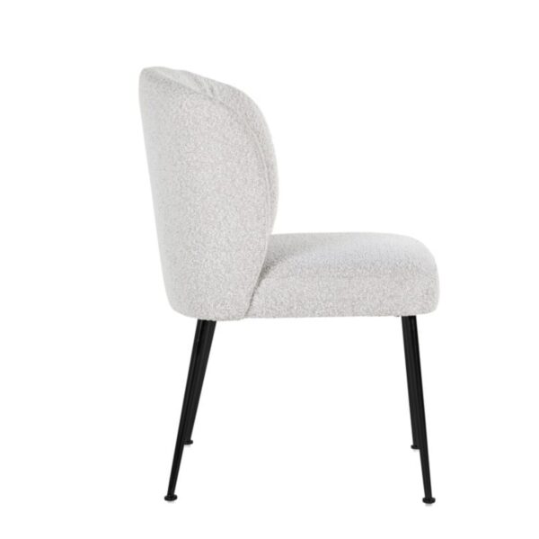 Chaise Fallon blanc bouclé Richmond Interiors 3