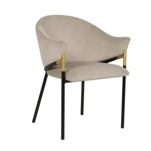 Chaise Jocasta kaki Richmond Interiors velours (lot de 2)