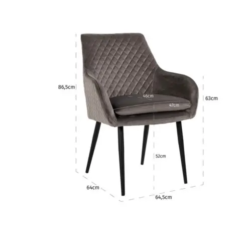 Chaise Chrissy stone Richmond interiors velours 3