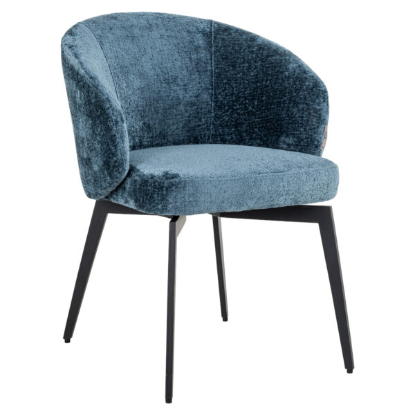 Chaise Amphara bleu chenille Richmond Interiors velours