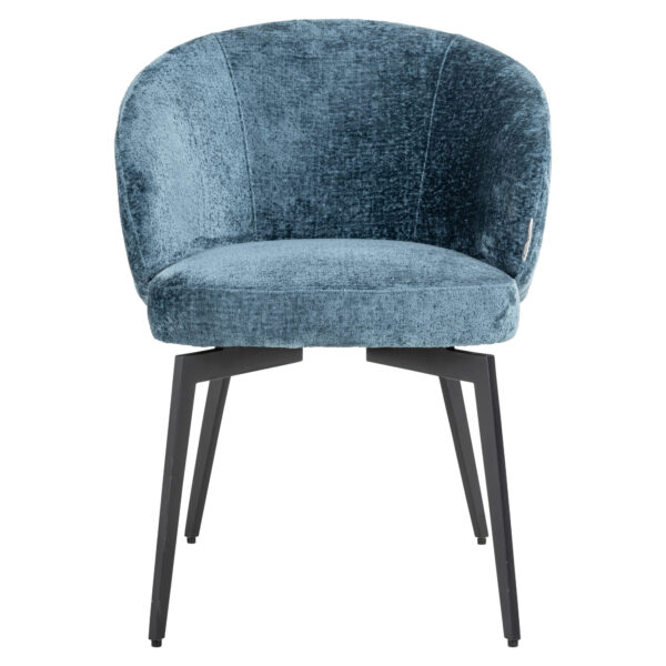 Chaise Amphara bleu chenille Richmond Interiors velours 3