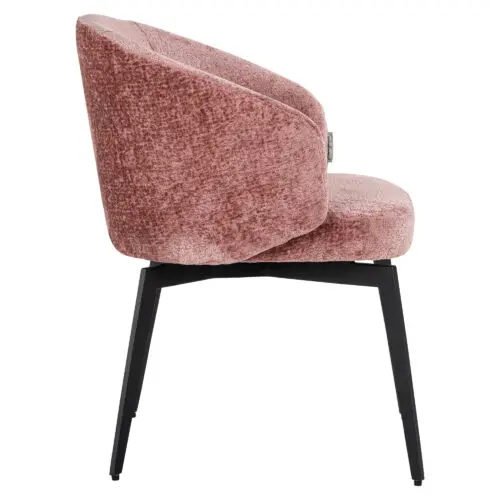 Chaise Amphara rose chenille Richmond Interiors velours 2
