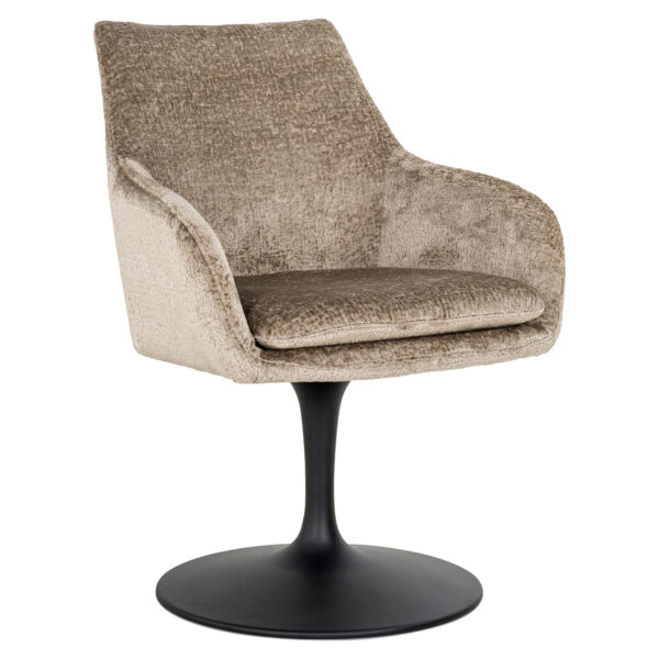 Chaise pivotante Marlon taupe chenille Richmond Interiors