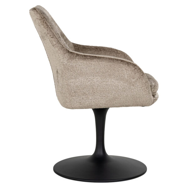 Chaise pivotante Marlon taupe chenille Richmond Interiors 4