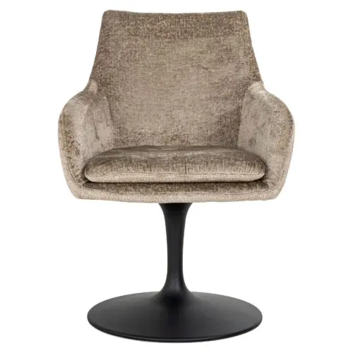 Chaise pivotante Marlon taupe chenille Richmond Interiors 2