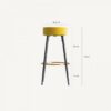 Tabouret Carpi jaune Vical Home – Image 4