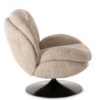 Fauteuil Memento beige chiné Athezza pied noir 5