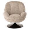 Fauteuil Memento beige chiné Athezza pied noir 4