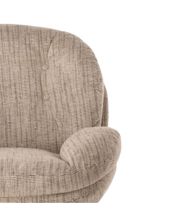 Fauteuil Memento beige chiné Athezza pied noir 3