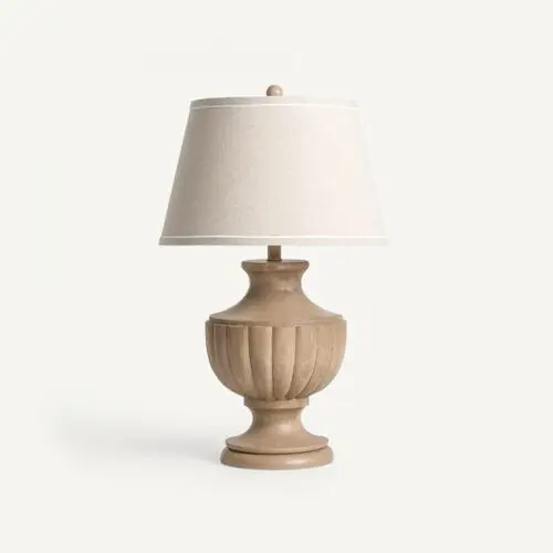 Lampe provençale résine et lin beige Vical Home