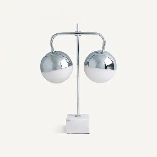 Lampe de salon blanc argent Vical Home