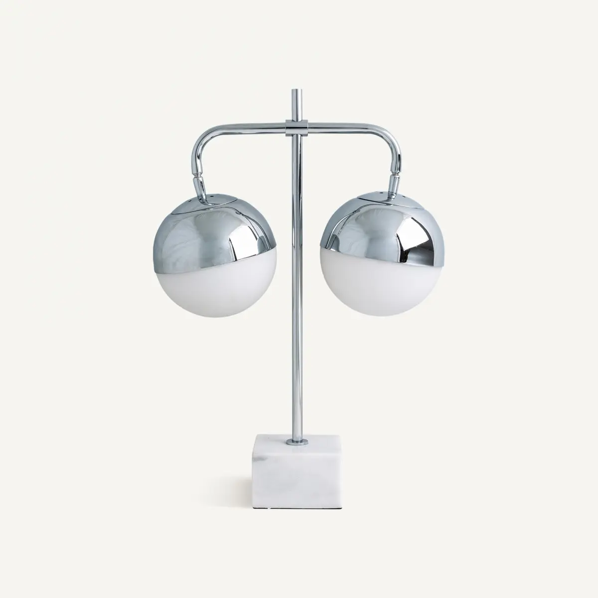 Lampe de salon blanc argent Vical Home