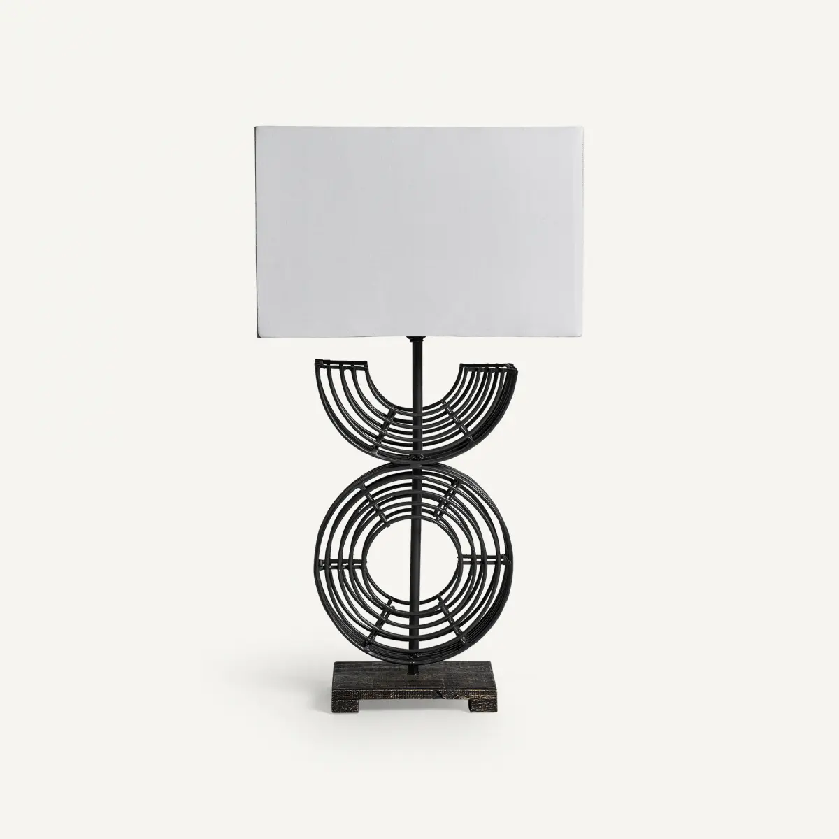 Lampe à poser contemporaine noir blanc Vical home Lampe à poser contemporaine noir blanc Vical home
