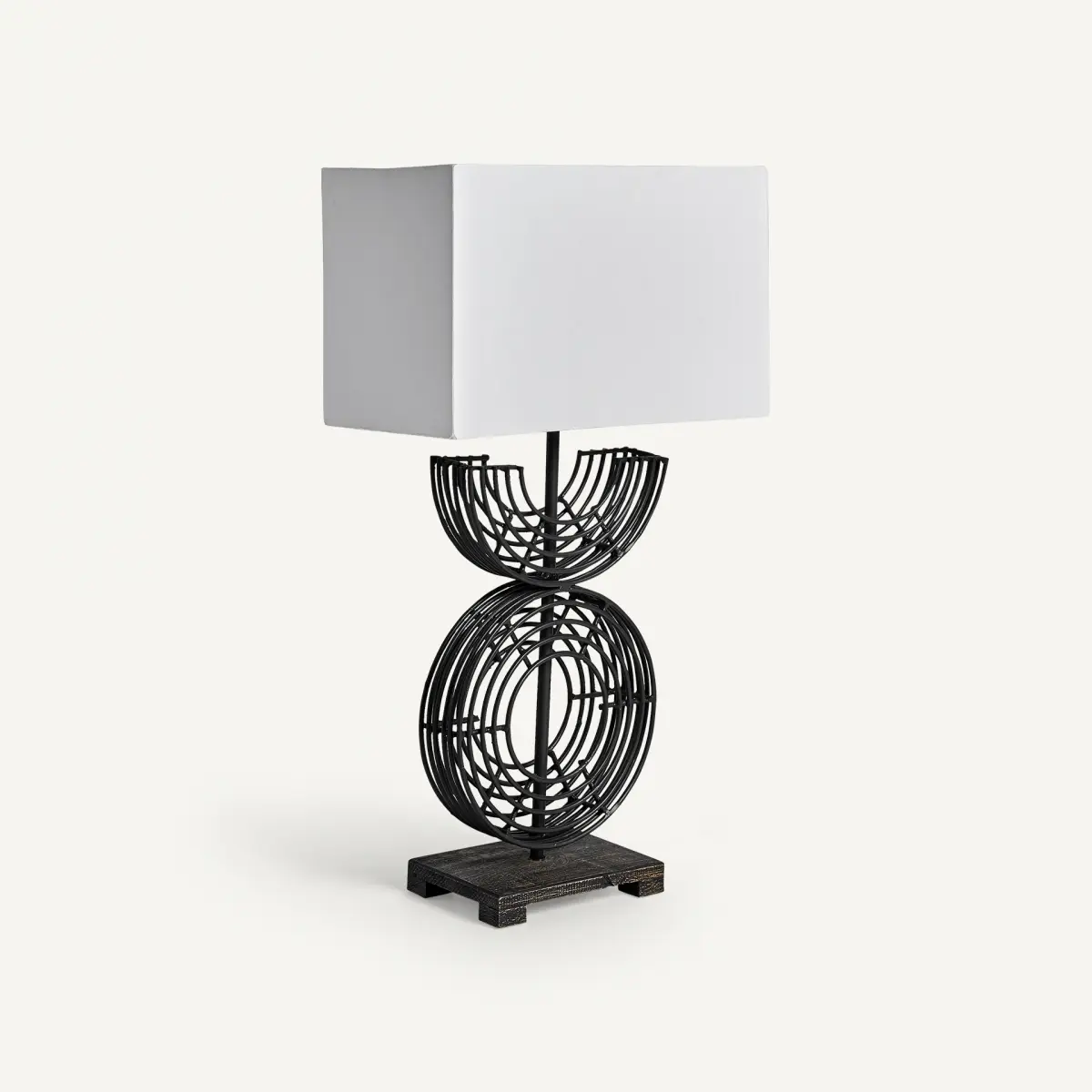 Lampe à poser contemporaine noir blanc Vical home Lampe à poser contemporaine noir blanc Vical home – Image 2