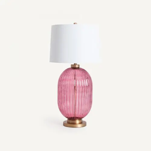 Lampe de table verre rose Vical Home