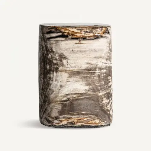 Bout de canapé TELTI bois pétrifié naturel blanc Vical Home