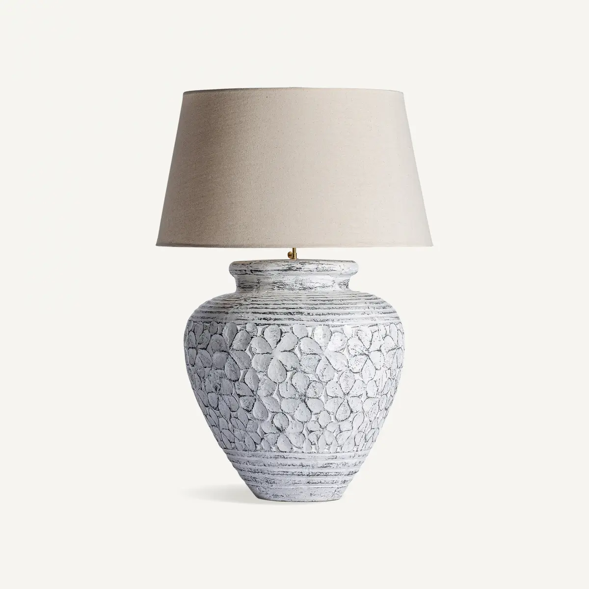 Lampe terre cuite blanc cassé Vical Home