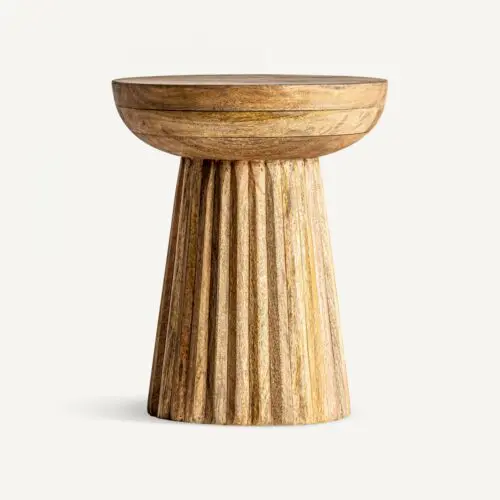 Bout de canapé naturel PLISSÉ WOOD Vical Home